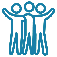 icona tre omini che salutano